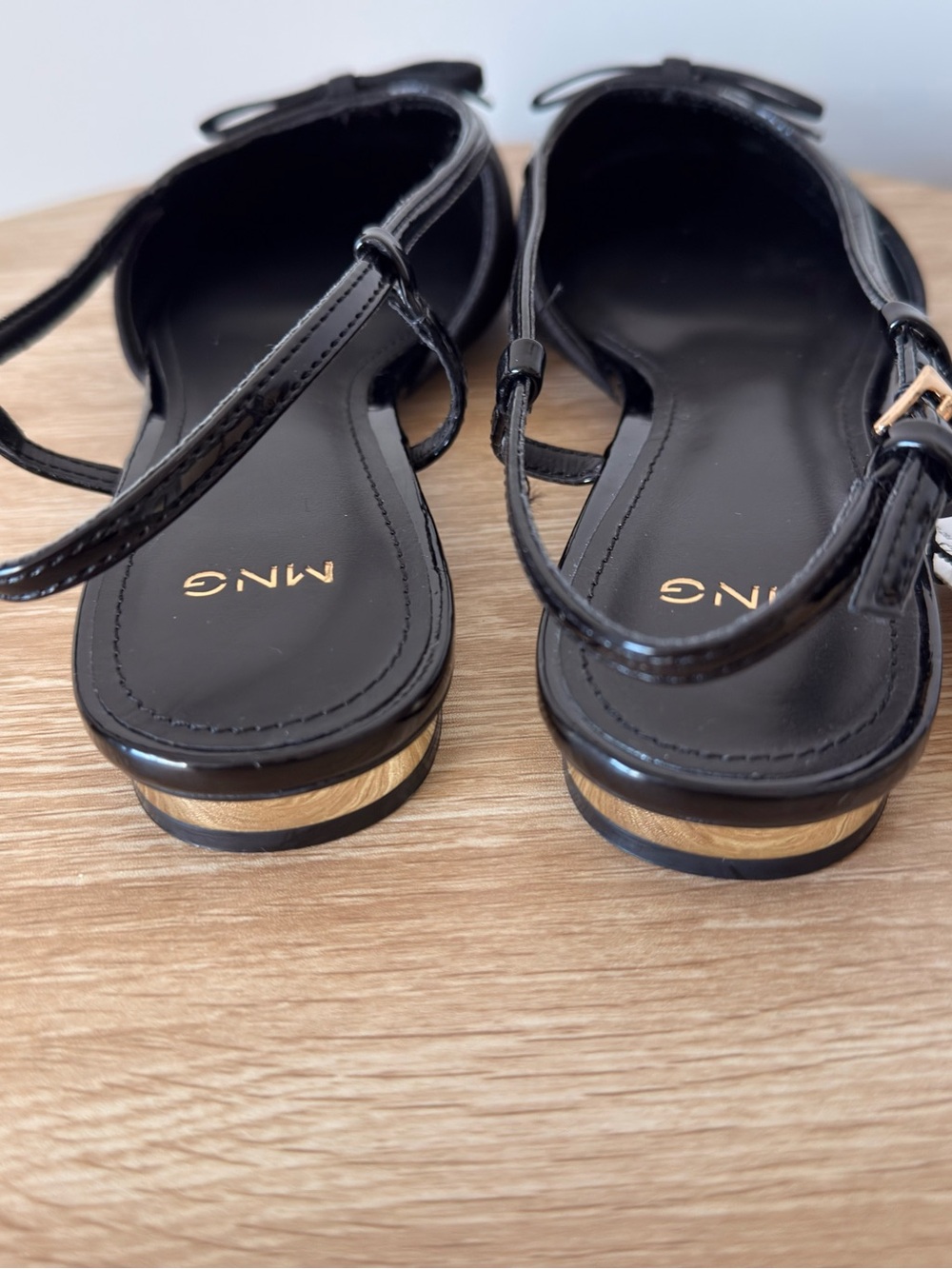Mango black ballet flats with bow detail. - Picture 3 of 5